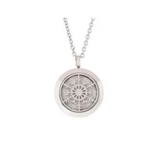 Essential Oil Snowflake silver locket